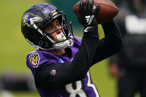 Ravens release WRs Andy Isabella and Mike Thomas, claim WR Makai Polk off waivers
