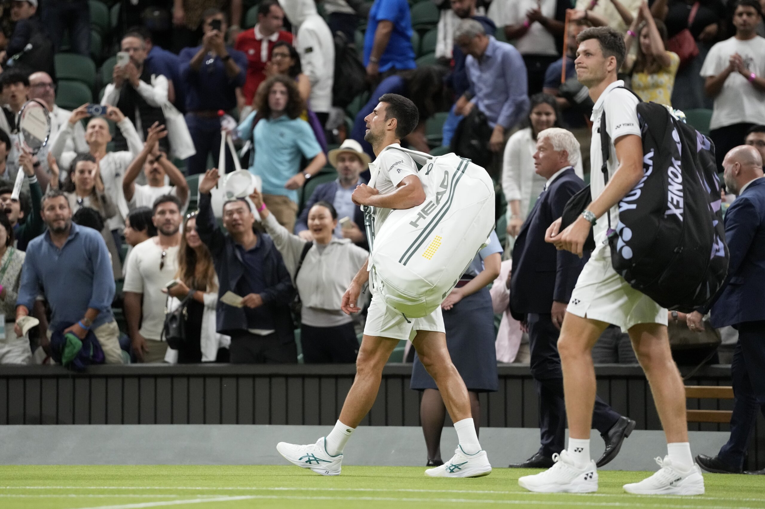 Novak Djokovic’s Wimbledon match against Hubert Hurkacz was suspended