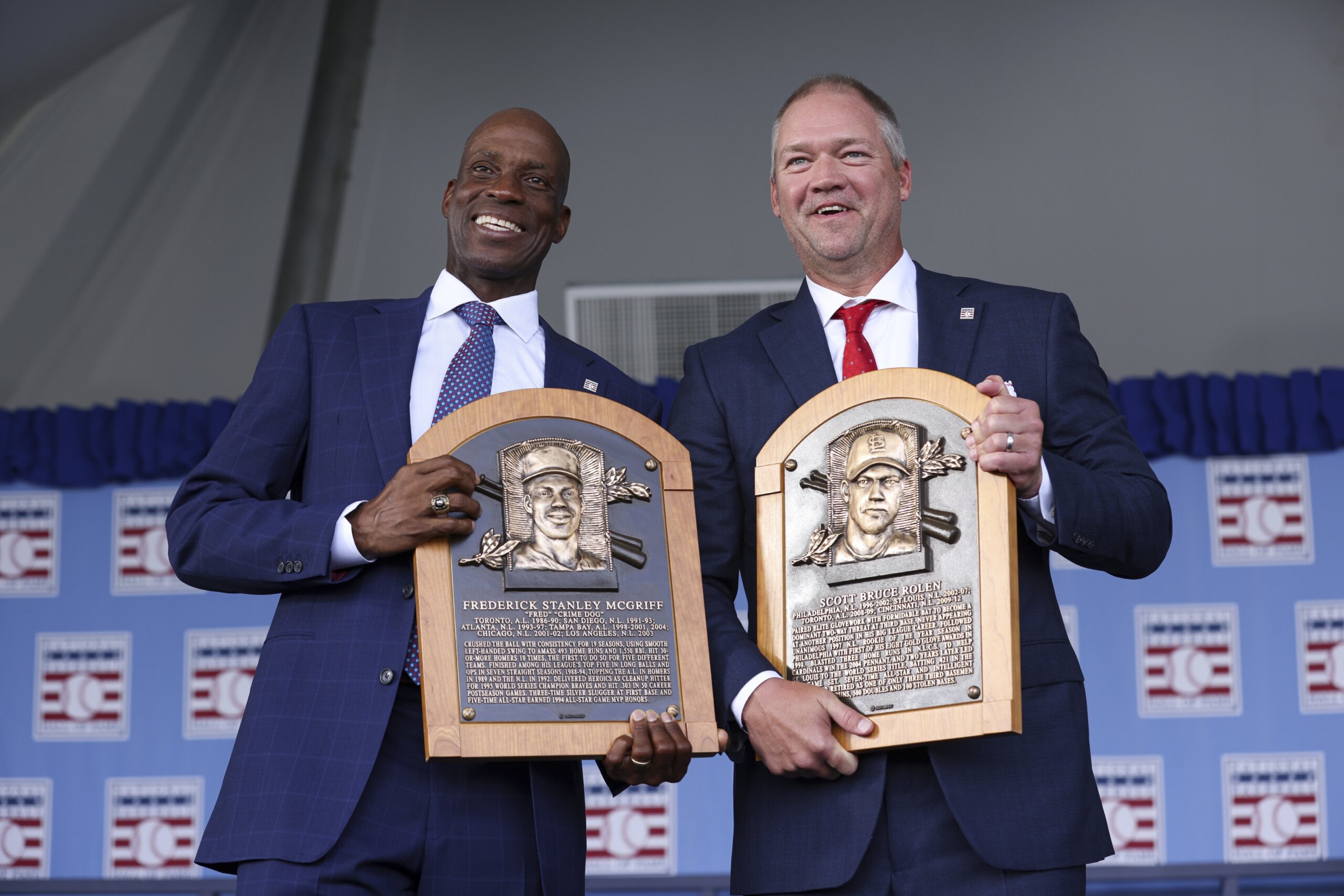 Fred McGriff thanks fellow players at Hall of Fame induction