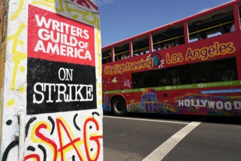 Hollywood strike matches the 100-day mark of the last writers strike in 2007-2008