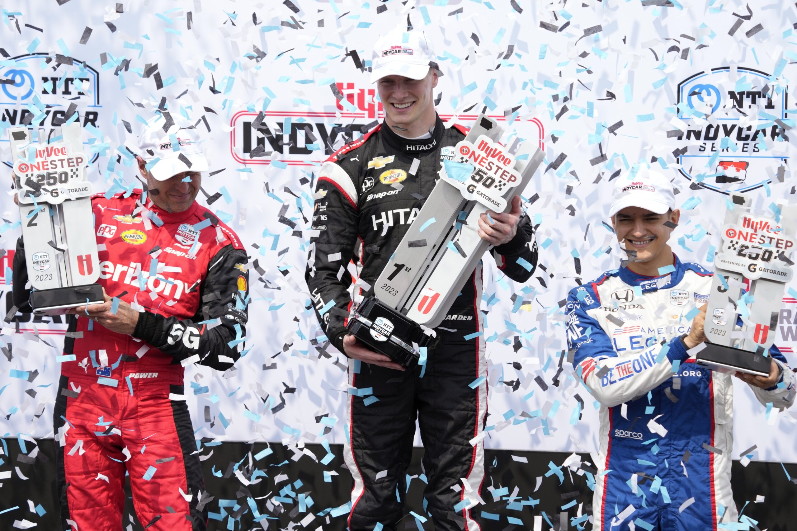 Josef Newgarden completes an IndyCar Series weekend sweep at Iowa ...