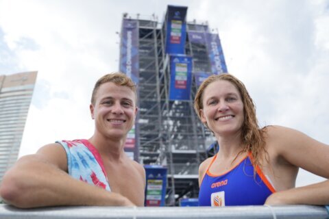 Adrenaline isn't the only lure for professional high divers at the world titles