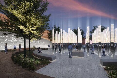 Design for Las Vegas Strip mass shooting memorial features a garden path and 58 beams of light
