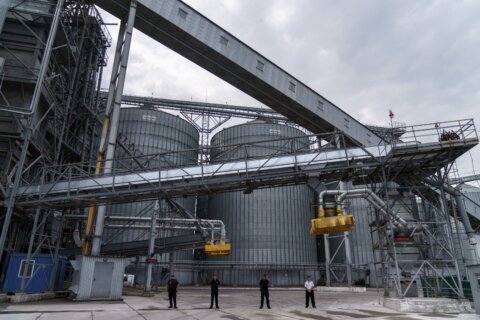 Russian drone strikes hit a Ukrainian port on Romania’s border that is key to grain exports
