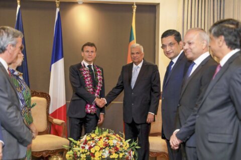 French President Macron visits his counterpart in Sri Lanka