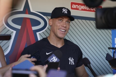 Aaron Judge draws 3 walks after coming off injured list for Yankees at Baltimore