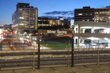 The Silver Spring Metro station platform is seen in this stock photo.