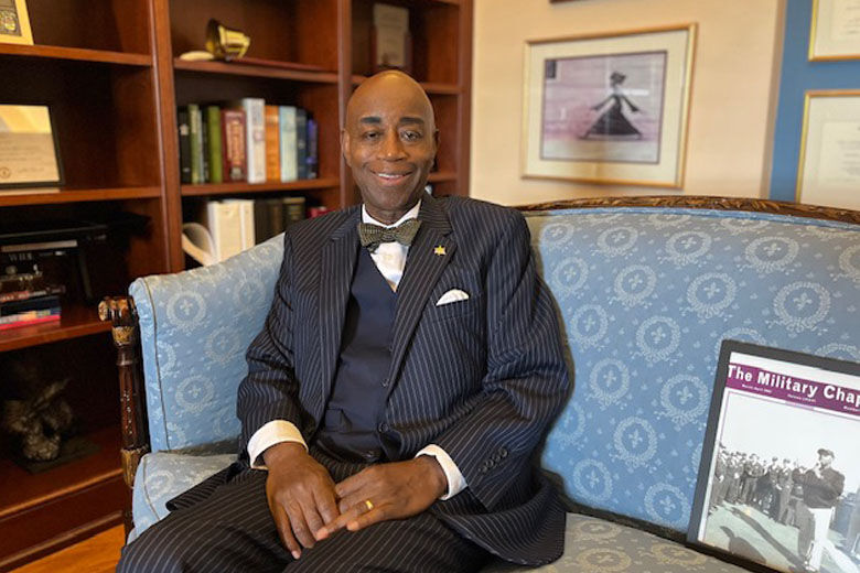 The Rev. Barry Black, who has served as the U.S. Senate chaplain for more than 20 years, is seen in his Capitol Hill office. (WTOP/Mitchell Miller)