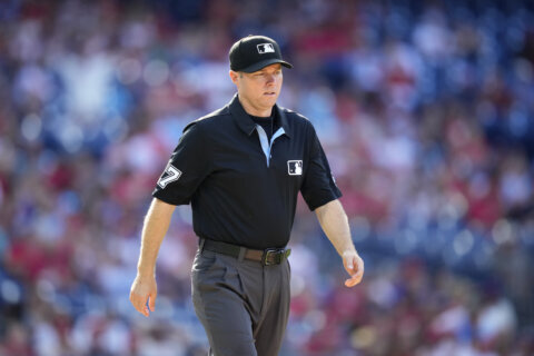 First base umpire Lew Williams has 3 calls overturned in Nationals-Phillies game
