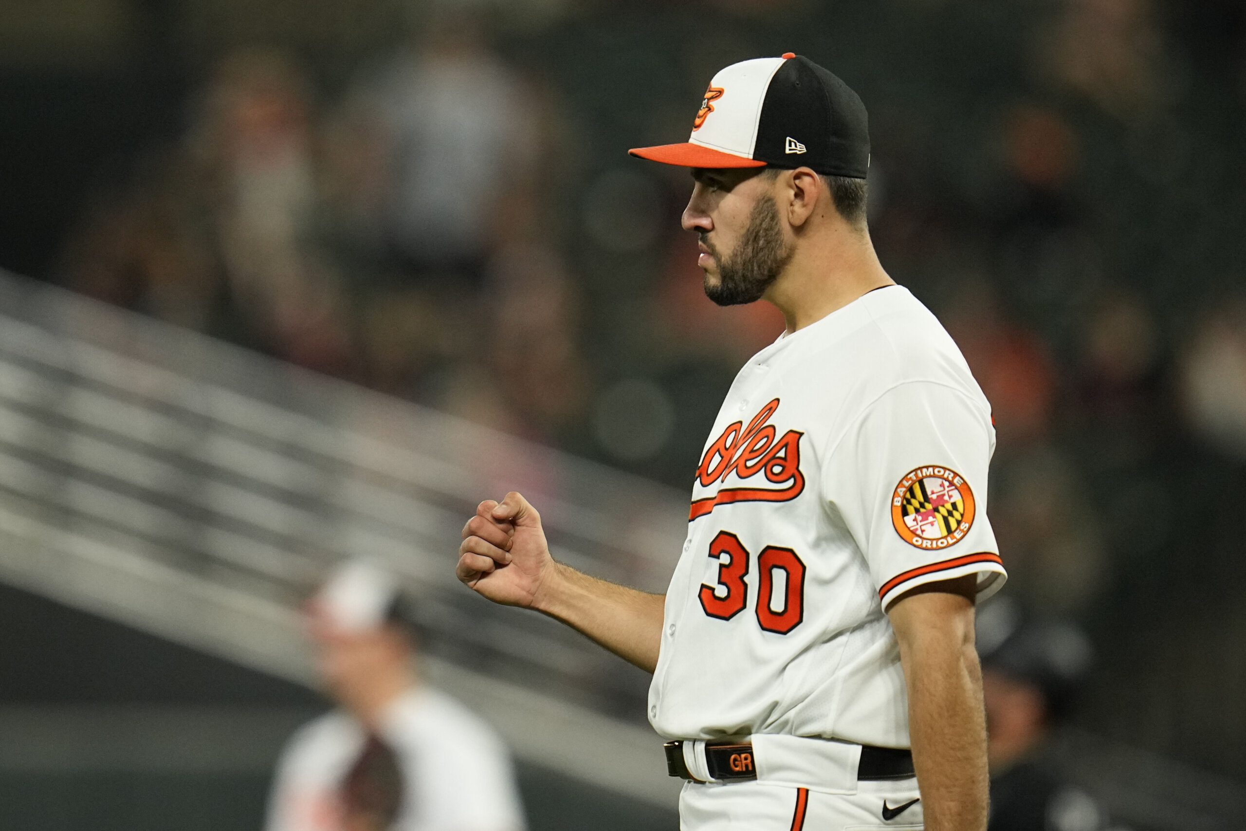 Orioles rookie Grayson Rodriguez is experiencing some growing