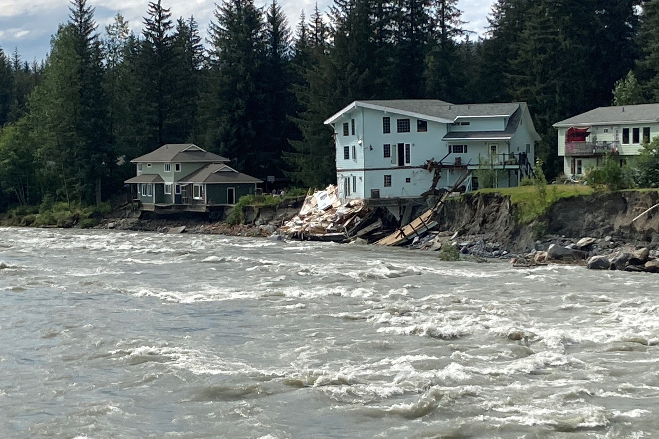 Glacial dam outburst in Alaska’s capital erodes riverbanks, destroys at