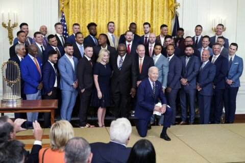 President Biden hosts Astros, says he can relate to Dusty Baker, oldest manager to win World Series