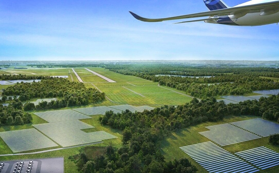 Dominion Energy's rendering of what the solar farm will look like 