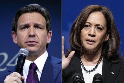 It's Kamala Harris vs. Ron DeSantis in the fight over Florida's new teachings on slavery