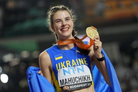 Ukraine's best high jumper wins gold for her country at world championships