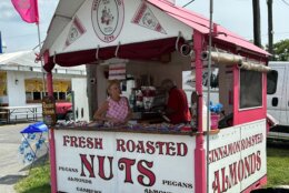 A fresh roasted nuts stand at the Montgomery County Agriculture Fair (WTOP/Matt Kaufax)