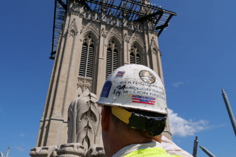 ‘Re-capitation’: National Cathedral’s gargoyle gets its head back 12 years after quake rocked DC