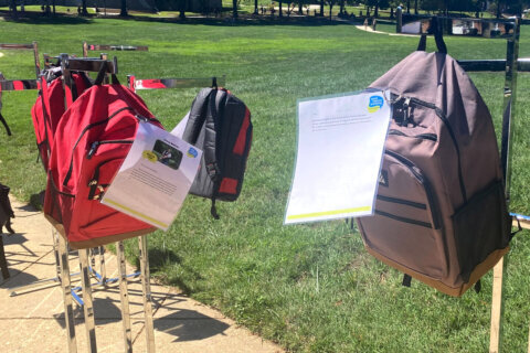 How dozens of backpacks in College Park represent both loss and hope