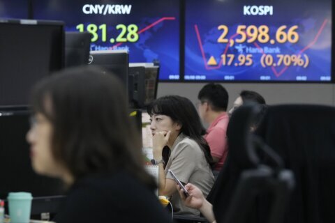 Stock market today: Asia shares mostly decline after Wall Street slide on bank worries