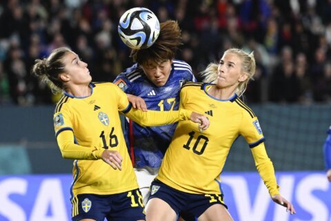 Filippa Angeldal scores as Sweden reaches Women’s World Cup semifinals by topping Japan 2-1