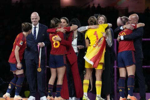 Angry reaction after Spanish soccer leader kissed a Women’s World Cup star on the mouth