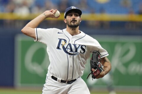Orioles acquire right-handed starter Zach Eflin from Tampa Bay for 3 minor leaguers
