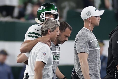 Jets QB Aaron Rodgers has a torn left Achilles tendon and will miss the rest of the season