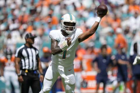 Dolphins rout Broncos 70-20, scoring the most points by an NFL team in a game since 1966