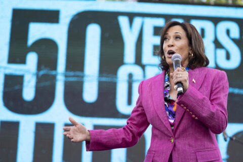Kamala Harris says hip-hop is ‘the ultimate American art form’ as she hosts a 50th anniversary party