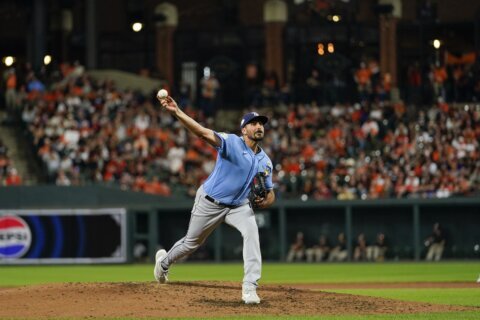 Zach Eflin and the Rays limit the Orioles to 2 hits, win 7-1 to pull even in AL East