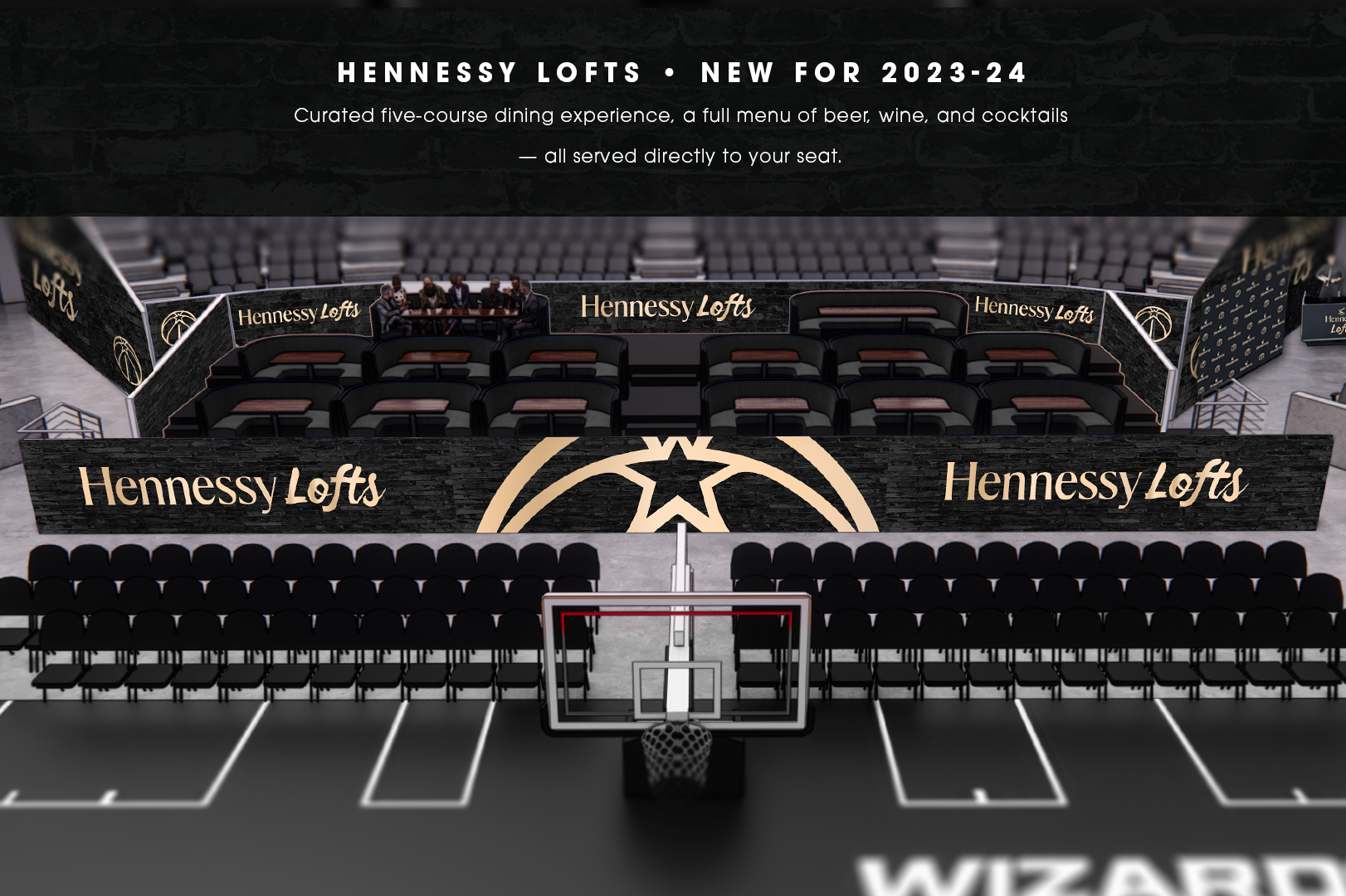 Renting a Hennessy loft for Wizards home games will cost you $128,000 a year