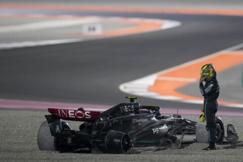 F1 governing body FIA to review Hamilton's actions after crossing track at Qatar GP