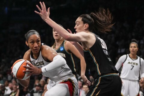 Jones and Stewart help Liberty avoid sweep, take Game 3 of WNBA Finals, beat Aces 87-73