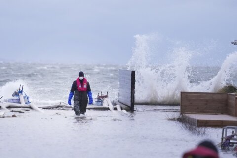 Gale-force winds and floods strike northern Europe. At least 3 people killed in the UK