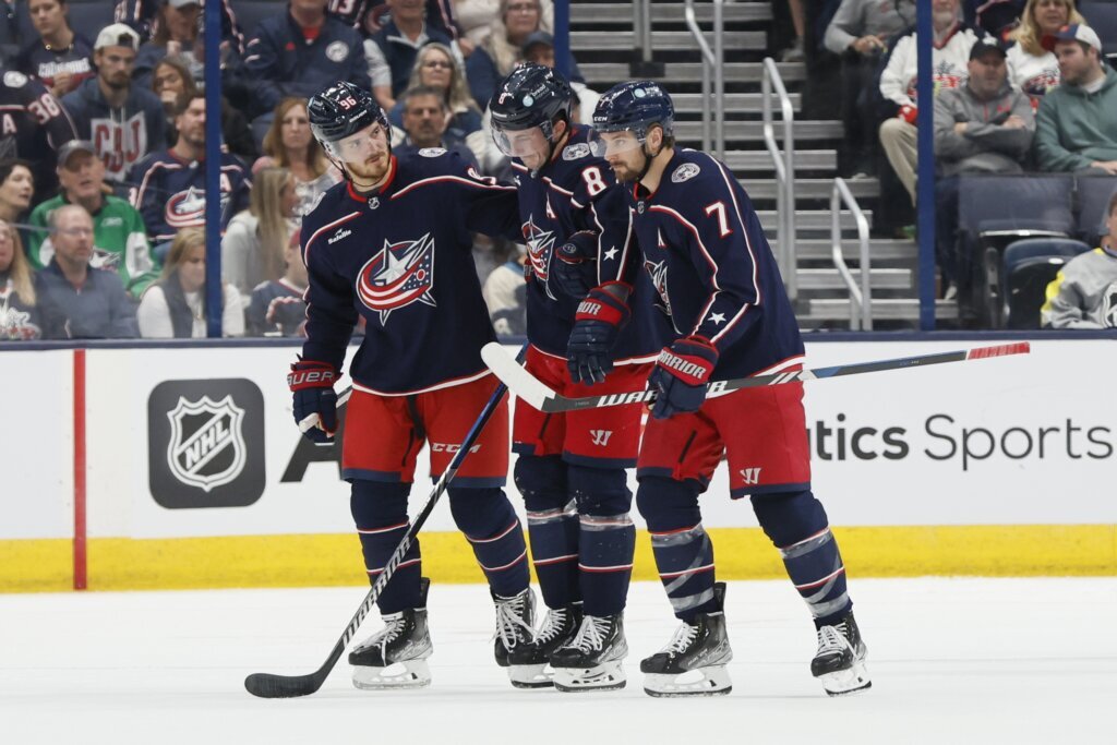 Blue Jackets’ Zach Werenski is expected to miss one to two weeks after a knee-on-knee hit