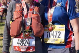 two Marine Sisters finish the marathon