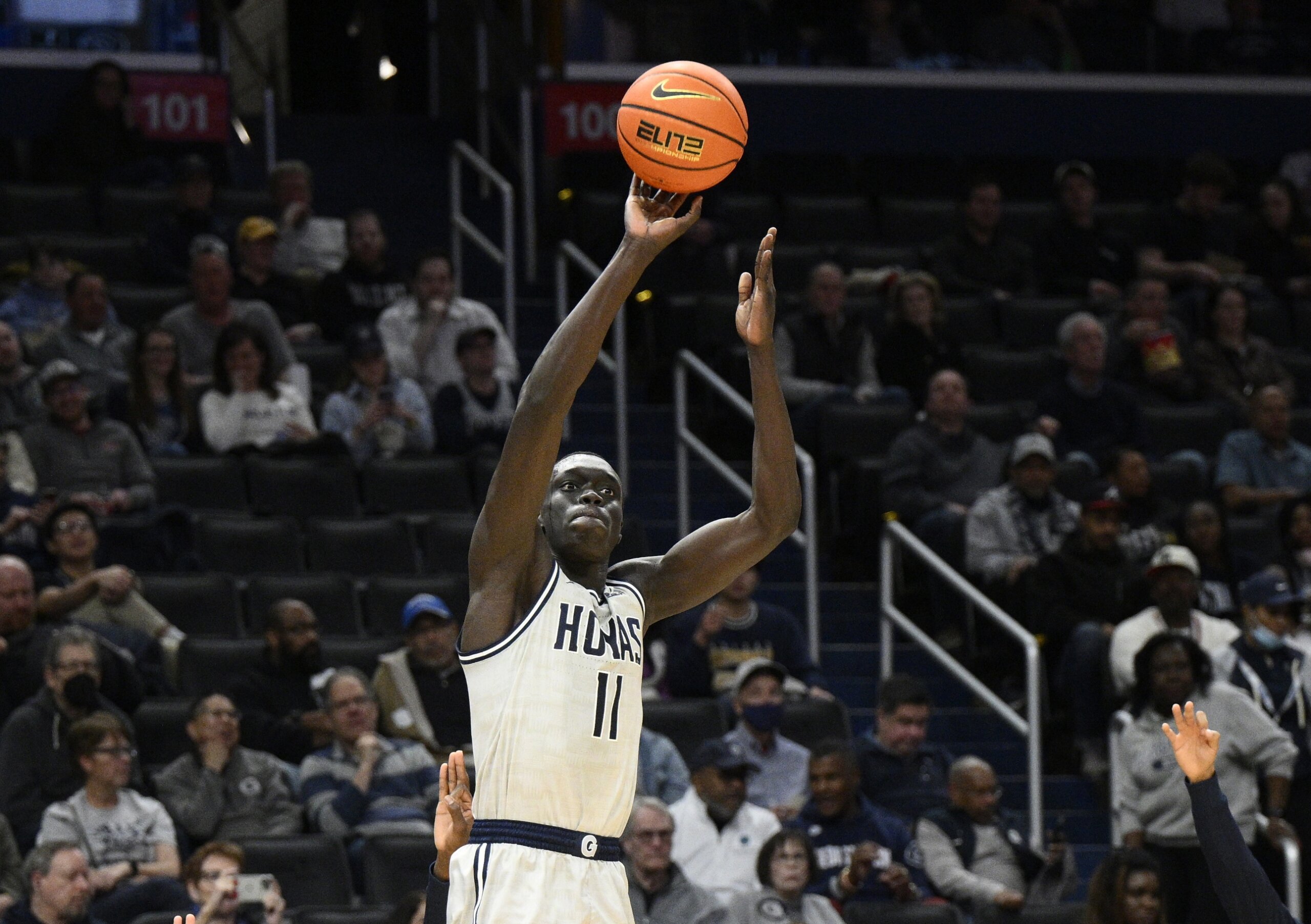 West Virginia forward Akok Akok released from hospital after collapsing on court during exhibition