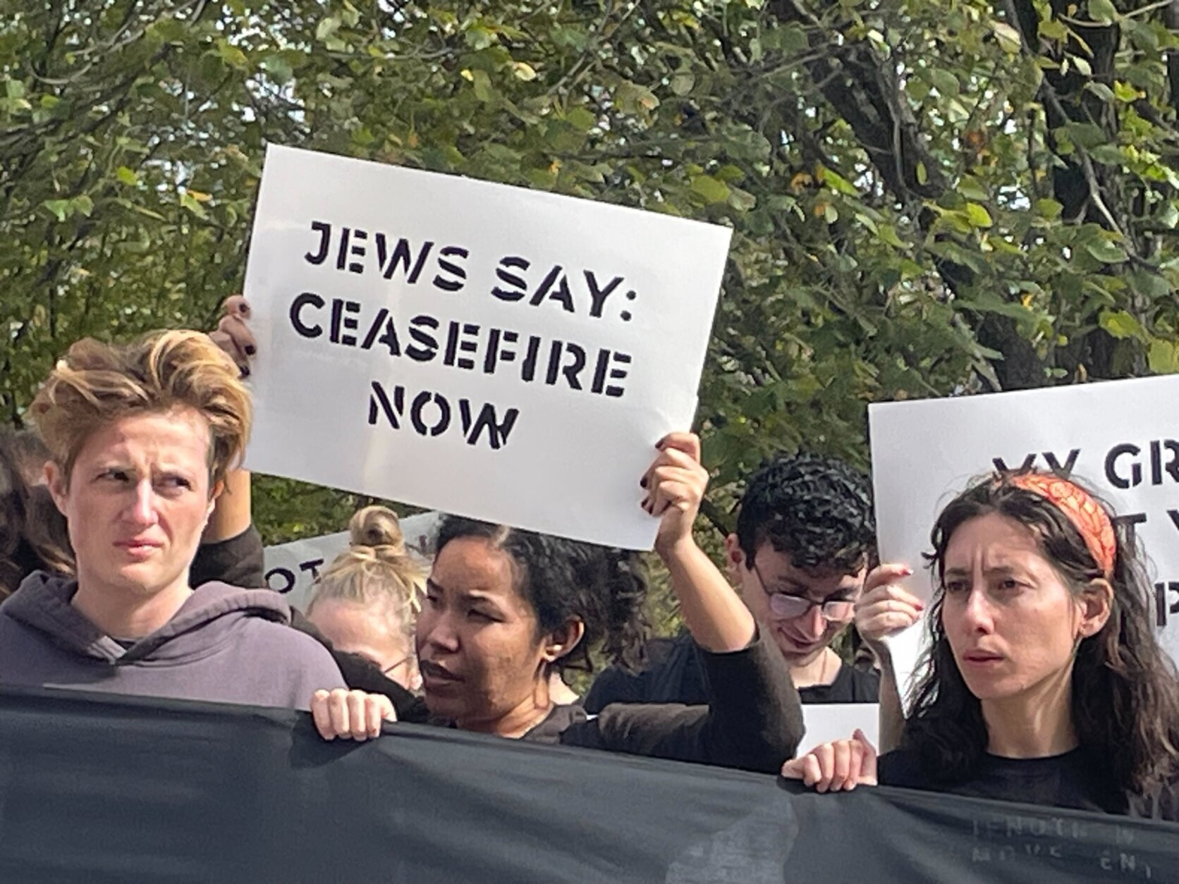 Unfathomably unacceptable': Protest outside White House calls for  cease-fire in Israel and Gaza - WTOP News