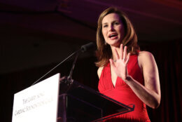 WASHINGTON, DC - MAY 19:  Alison Starling speaks during the 18th Annual Larry King Cardiac Foundation Gala at Ritz Carlton Hotel on May 19, 2012 in Washington, DC.  (Photo by Paul Morigi/Getty Images for Larry King Cardiac Foundation)