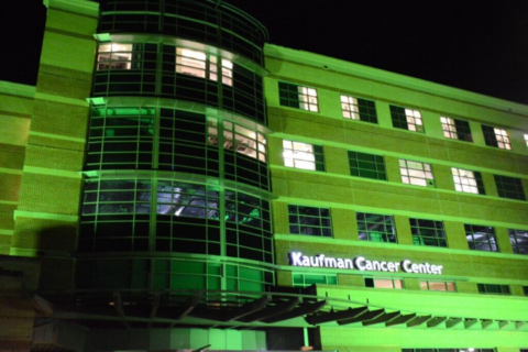 Md. hospitals illuminated in green shine light on veterans’ physical and mental health needs