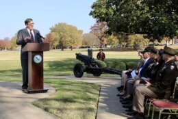 Retired Lt. Col. Michael E. Bigelow explains origins of Veterans Day