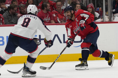 Ovechkin scores his 827th goal as the Capitals hand the Blue Jackets their 8th consecutive loss