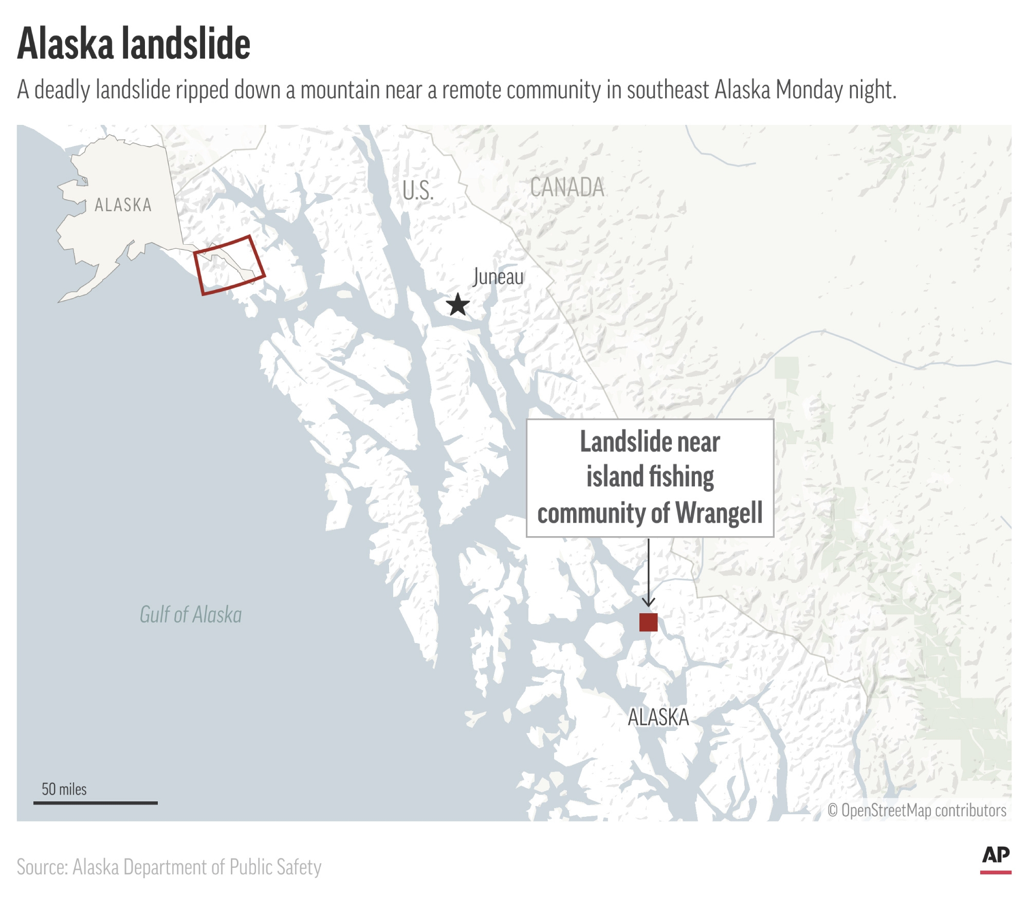 3 dead and 3 missing after landslide rips through remote Alaska fishing