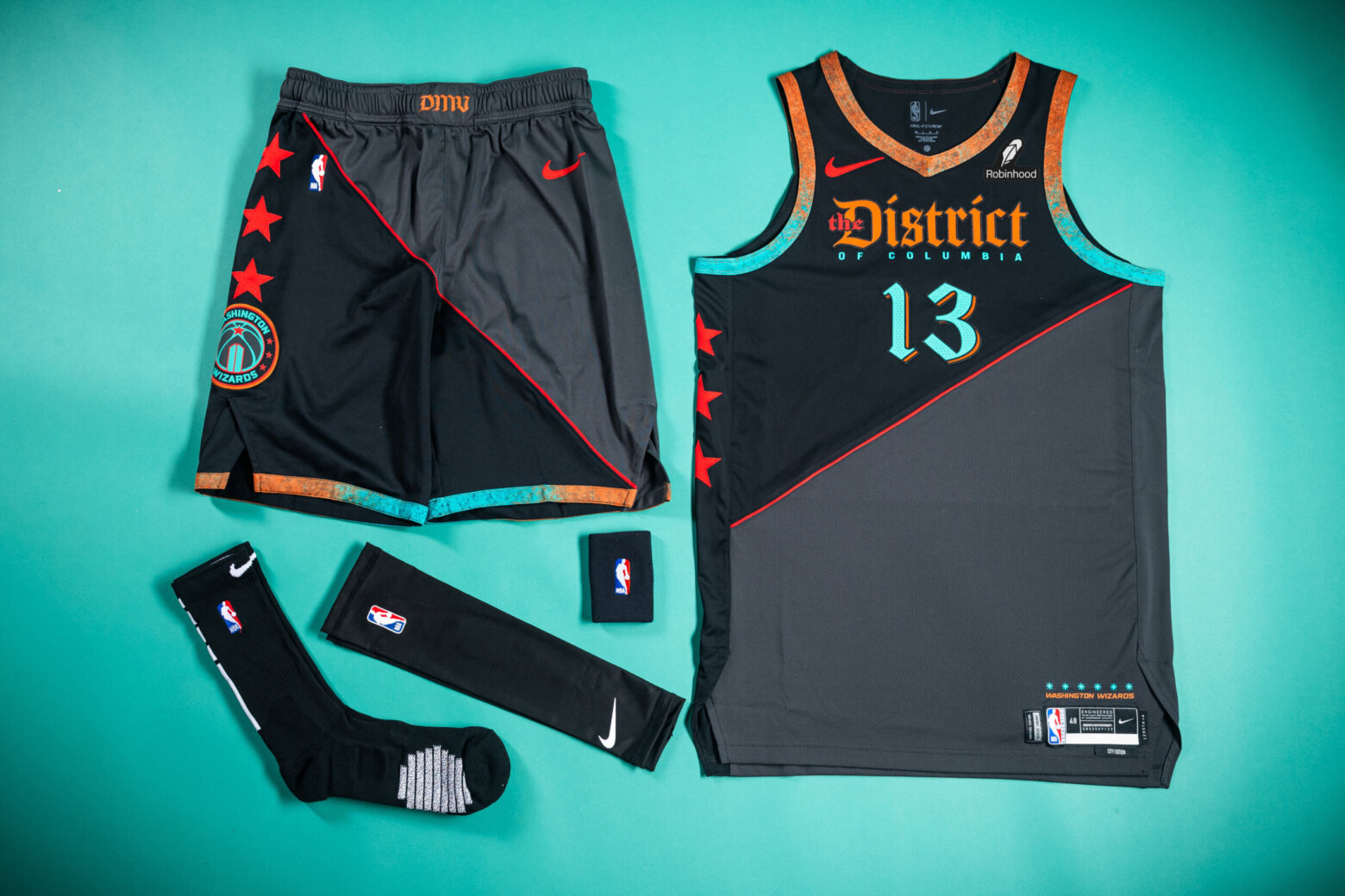 Wizards black district hot sale jersey