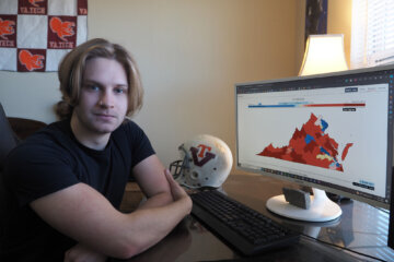 Chaz Nuttycombe, 24, correctly predicted the winners of this year's Virginia election races. He is set to graduate from Virginia Tech. 