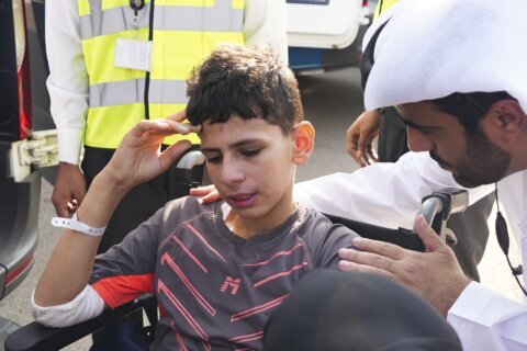 First group of wounded Palestinian children from Israel-Hamas war arrives in United Arab Emirates
