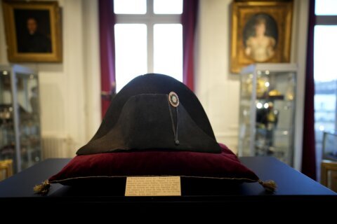 A hat worn by Napoleon sold for $2.1 million at an auction of the French emperor’s belongings