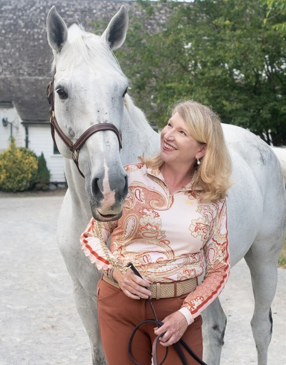 Julia Creighton avec un cheval