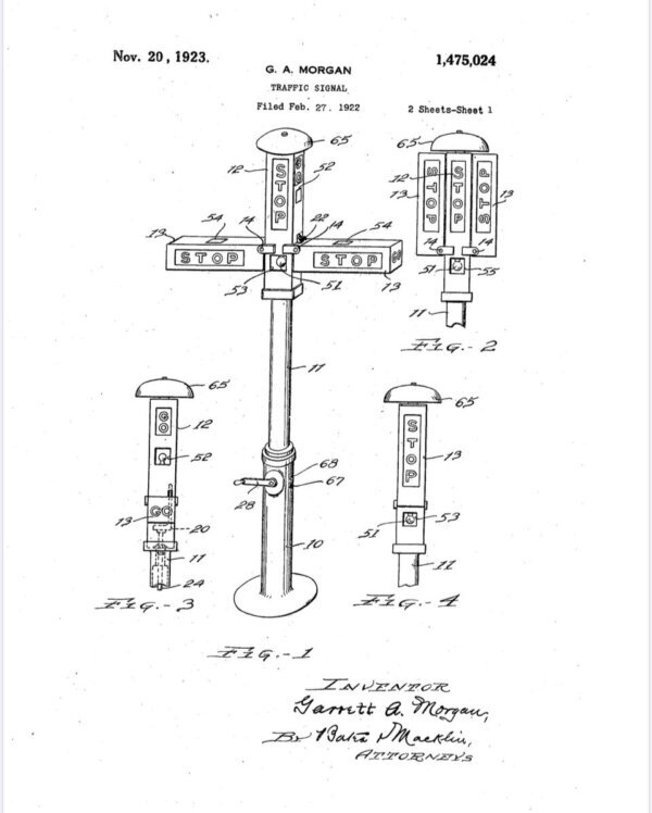 garrett morgan traffic signal patent