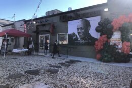 Marion Barry's picture outside DCity Smokehouse